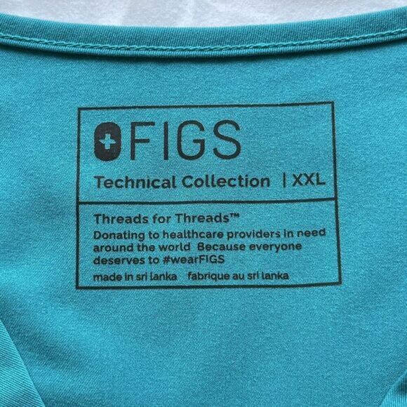 FIGS Technical Collection Lot of 2 Scrubs Shirts‎ Size XXL V-Neck Nurse Medical - Picture 6 of 15